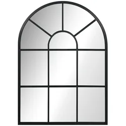 HOMCOM HOMCOM Wandspiegel Fensterspiegel 70 x 50 cm Dekorativ Spiegel mit Metallrahmen