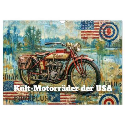 Kult-Motorräder der USA (Wandkalender 2027 DIN A3 quer), CALVENDO Monatskalender