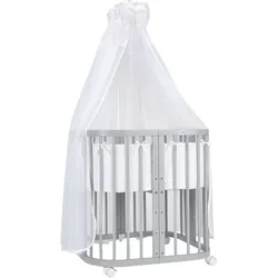BABYBETT GREY, 7in1 mit Matratze