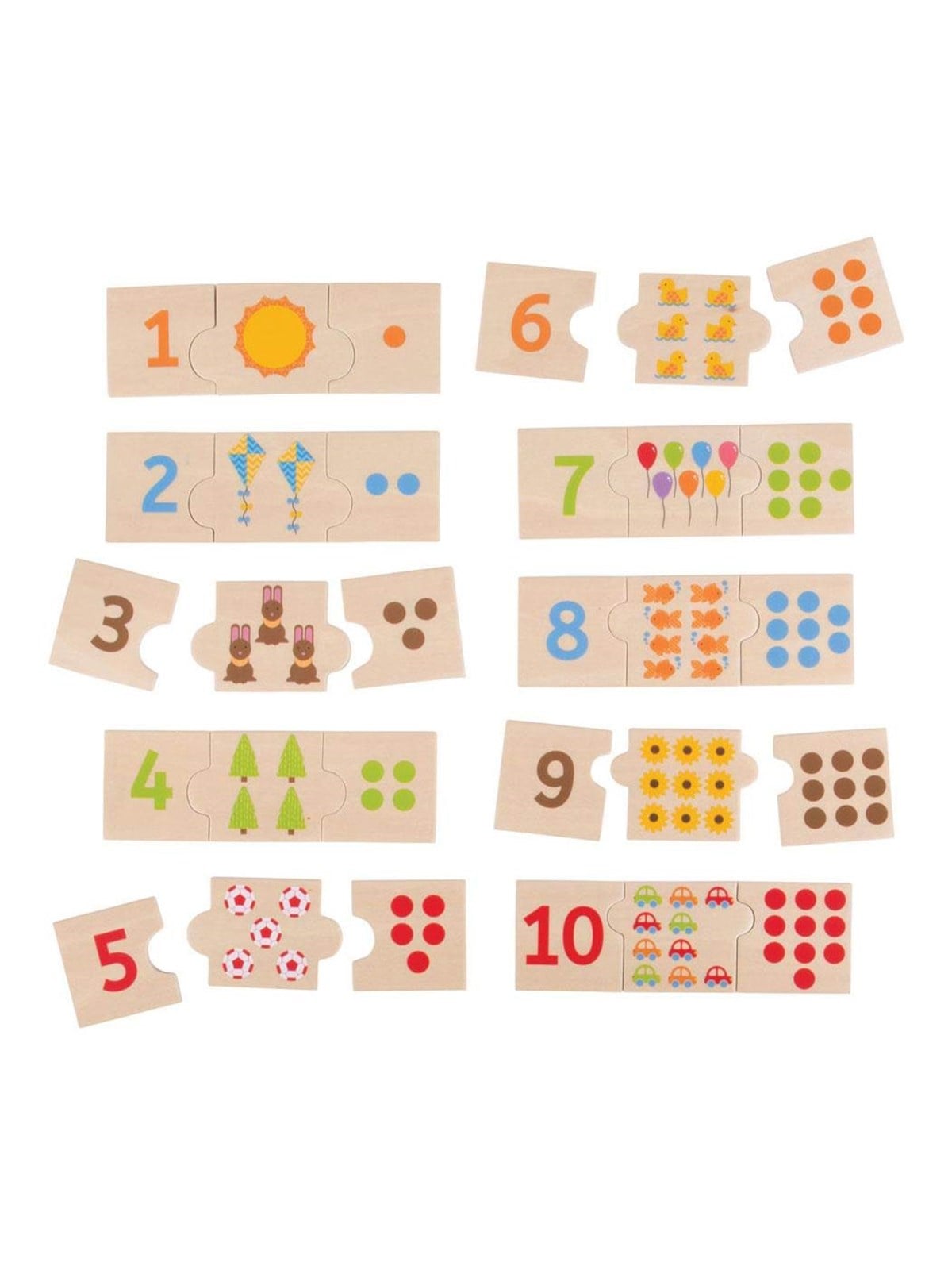 Bigjigs Wooden Jigsaw Puzzle Number Tiles 30 pcs. Holz