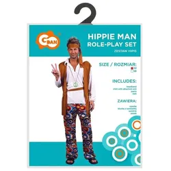 GoDan Hippie-Kostüm für Erwachsene, Grösse 52 (52)
