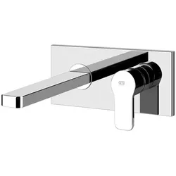 Gessi Emporio Corso Venezia, Fertigmontageset Einhebelmischer, Waschtisch mit festem Auslauf (immer links), ohne Ablaufgarnitur, 47188031
