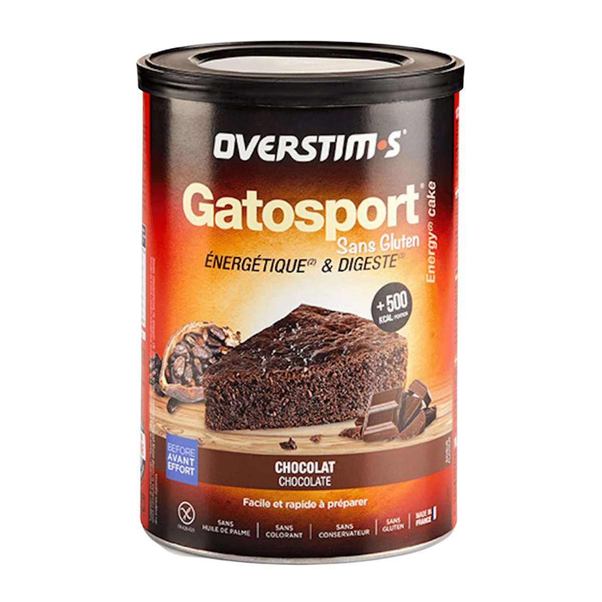 Mistura para Bolo Energético Overstims Chocolate Sem Glúten 400g Unisex