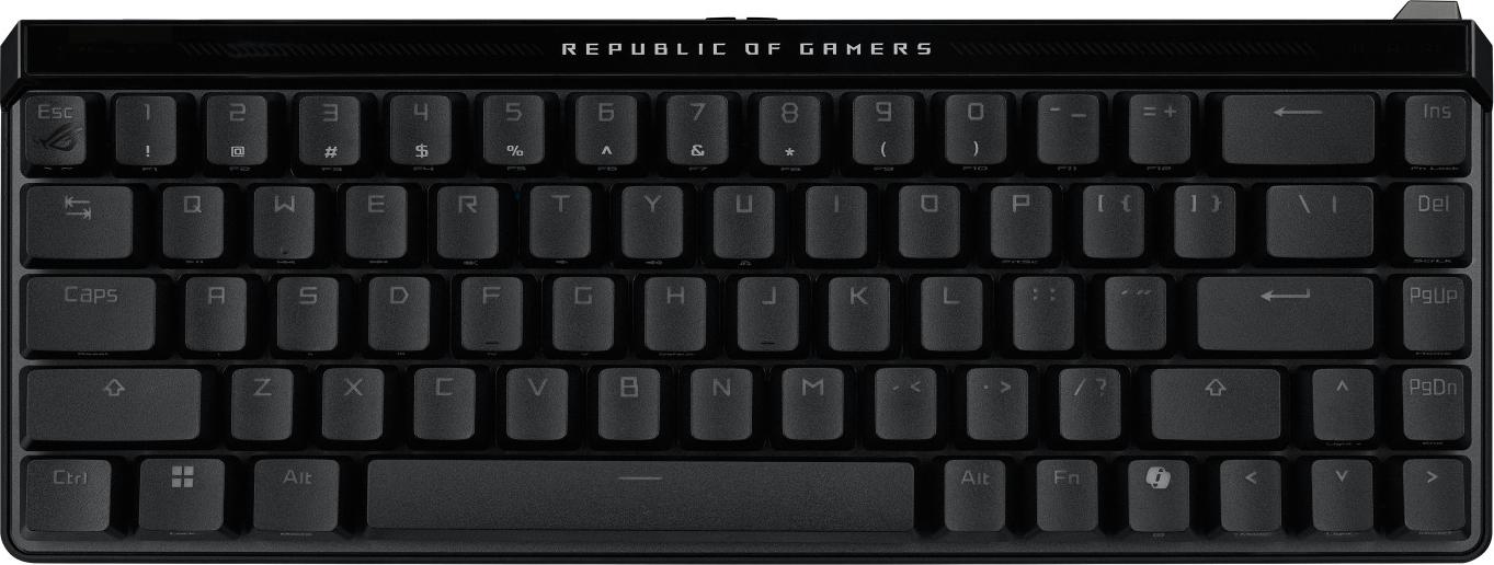 ASUS ROG Falchion Ace HFX, 65%, Kabelgebunden, USB, Magnetic-mechanical key switch, RGB-LED, Schwarz