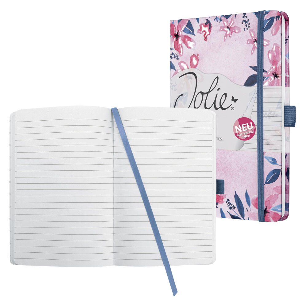 SIGEL Notizbuch Jolie® Loose Florals Pink DIN A5 liniert, 174 Seiten JN337
