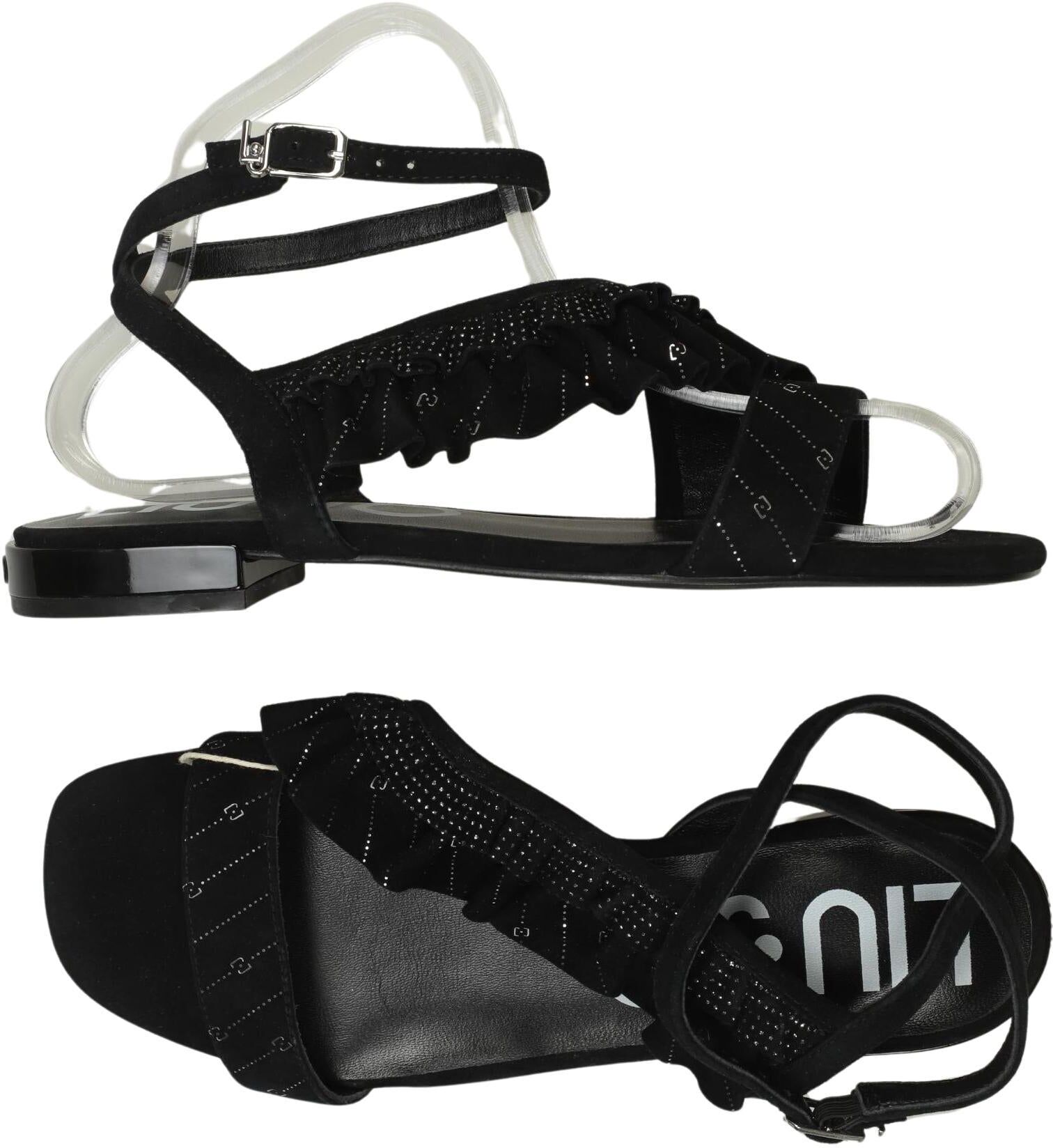 LIU JO Damen Sandalen, Schwarz, Gr. EU 39, Leder - Second Hand