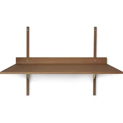 Sector Schreibtisch Dunkles Holz an der Wand montiert