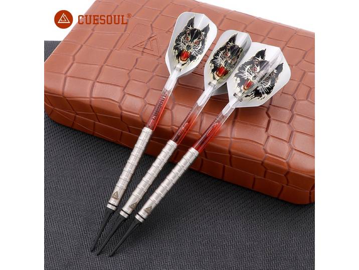CUESOUL 90% jeu de fléchettes à pointe souple en tungstène 16g/18g fléchettes électroniques professionnelles 3 pièces