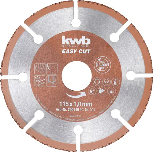 Kwb 790140 Trennscheibe gerade 115mm 1 St. Holz, Kunststoff, Kupfer