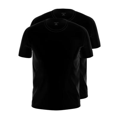 Unterhemd AMMANN "2er Pack T-Shirt Unterhemd Day Modern", Herren, Gr. L, N-Gr, schwarz, Obermaterial: 93% Modal CMD. 7% Elasthan EL., Unterhemden Unterhemd