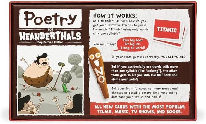 Poetry for Neanderthals Pop Culture Edition - Exploding Kittens Party Game for Group Play
