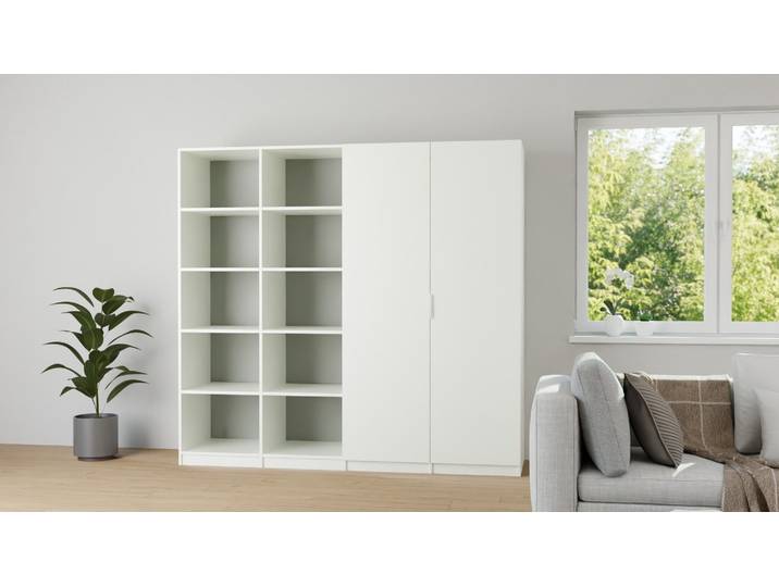 Begehbarer Kleiderschrank mit vielen Optionen Premium Dekore Weiß