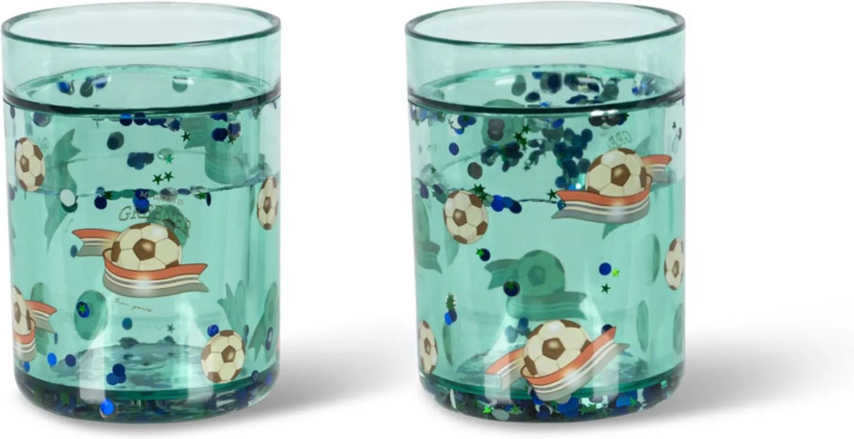 Konges Sløjd Gobelets glitter Kick It - Set de 2 Bleu taille unique
