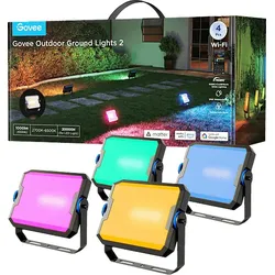 GOVEE LED Flood Lights 4er Pack, Matter, Flutlicht RGBWW, Farbe