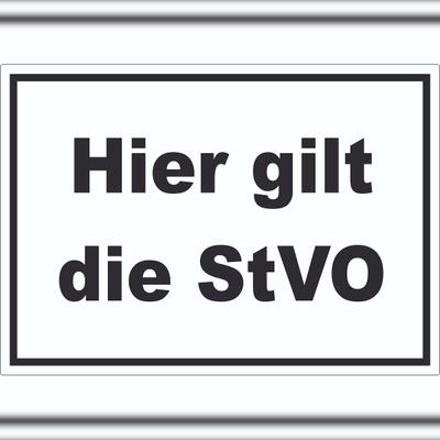HB-Druck Hier gilt die StVO Aufkleber A4 (210x297mm)
