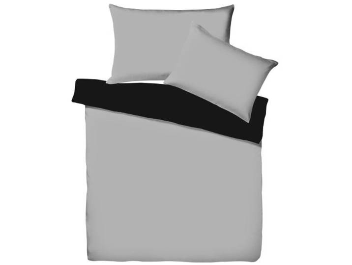 Living Home Bettwäschegarnitur Uni Doubleface Schiefer/Schwarz Baumwolle 240 x 240 cm