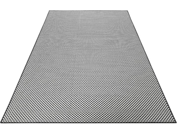 Outdoorteppich ESPRIT Raccoon, ESP-22557 , schwarz (schwarz, weiß), B:120cm H:4mm L:170cm, Polypropylen (PP), Teppiche, Outdoorteppich, Läufer, wetterfest,schwarz weiß kariert, ideal für Balkon, Terrasse