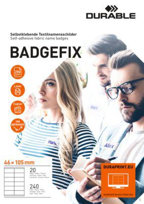 Selbstklebendes Namensschild Badgefix 46 x 105 mm