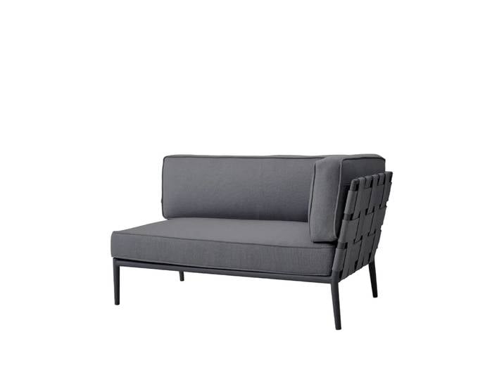 Cane-line Conic Modulsofa Cane-Line Airtouch Grey, links, inkl. Kissen