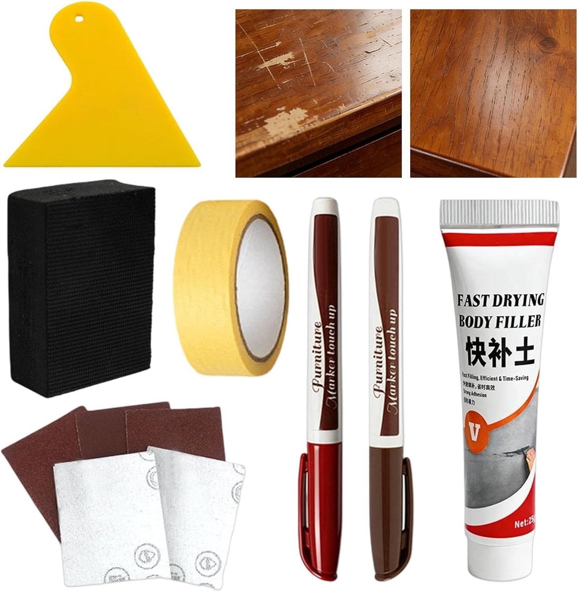 Meubelmarkers Hout Reparatieset Bruin 25 g