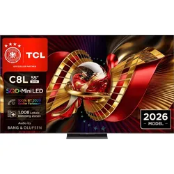 TCL 55C8L SQD-Mini LED TV (Flat, 55 Zoll / 139,7 cm, UHD 4K, SMART TV)