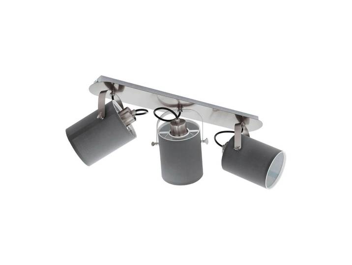 Eglo Strahler Villabate, Grau, Nickelfarben, Metall, rechteckig, 9x10x57.5 cm, Lampen & Leuchten, Innenbeleuchtung, Spots & Strahler, Deckenspots
