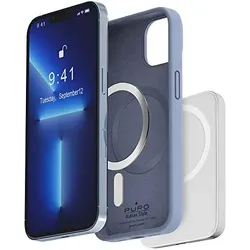 Puro Icon Mag mobile phone case (6.7") Cover Blue (Apple iPhone 14 Plus), Smartphone Hülle, Blau