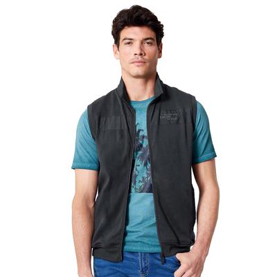 Sweatweste CASAMODA "CASAMODA Sweatweste uni", Herren, Gr. M, blau (dunkelblau), 100% Baumwolle, Westen