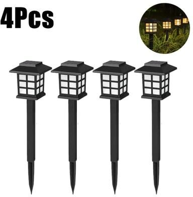 Uplift Picks Solar LED Pathway Lights Brighten Walkways Gardens Patios Driveways Every Night warm Light (4 Pcs)
