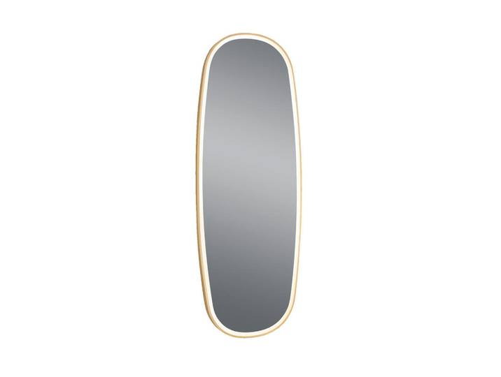 Badezimmerspiegel, Goldfarben, Glas, oval, 60x160x4 cm, feuchtraumgeeignet, Ganzkörperspiegel, Badezimmer, Badezimmerspiegel, Badspiegel