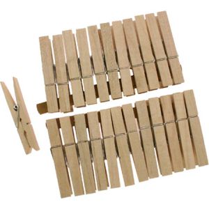 Böttcher-AG Wäscheklammern, aus Holz, braun, 24 Stück