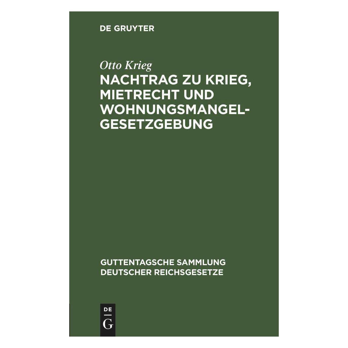 De Gruyter Otto Krieg (Deutsch, Otto Krieg, 1925) (41807549)