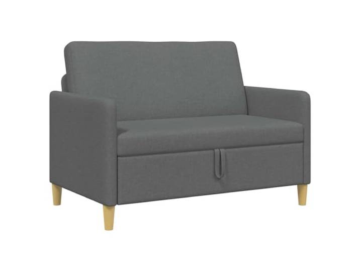 VIHHQGC Sofa mit Stauraum Dunkelgrau 122 x 78 x 87 cm Polyester Abnehmbare Bezüge, Schaumstoff-Faser-Kissen, Metallrahmen, Kunststoffbeine, platzsparend