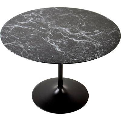 Bistrotisch SALESFEVER "Bistrotisch im charmanten Stil", schwarz (schwarz, schwarz, schwarz), B:110cm H:75cm T:110cm, Tische, Eleganz trifft Funktionalität: Tischplatte in Marmoroptik
