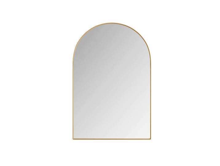 Modfu Spiegelschrank 91x61x12cm in Gold mit Metallrahmen und gehärtetem Glas, Goldfarben, 61x91x12 cm, Badezimmer, Badezimmerspiegel, Spiegelschränke