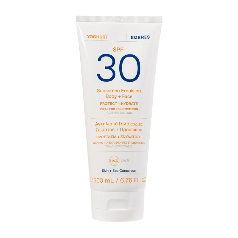 KORRES YOGHURT Sonnenschutz-Emulsion Körper u. Gesicht SPF30, 200ml 21013514
