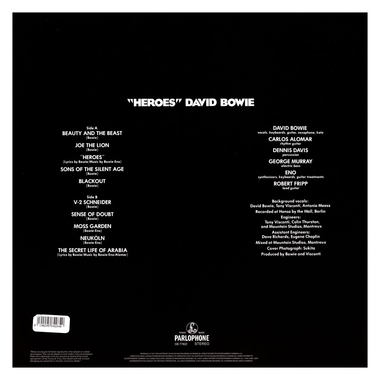 Parlophone Label Group Heroes (2017 Remastered Version) (David Bowie) (0190295842840)