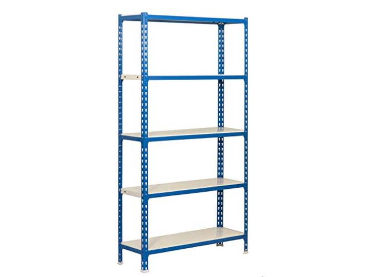 PROREGAL Metallregal Big Metal Shark mit Metallböden HxBxT 200x100x50cm Fachlast 180kg Blau Schwerlastregal Metallsteckregal Lagerregal Werkstattregal Kellerregal