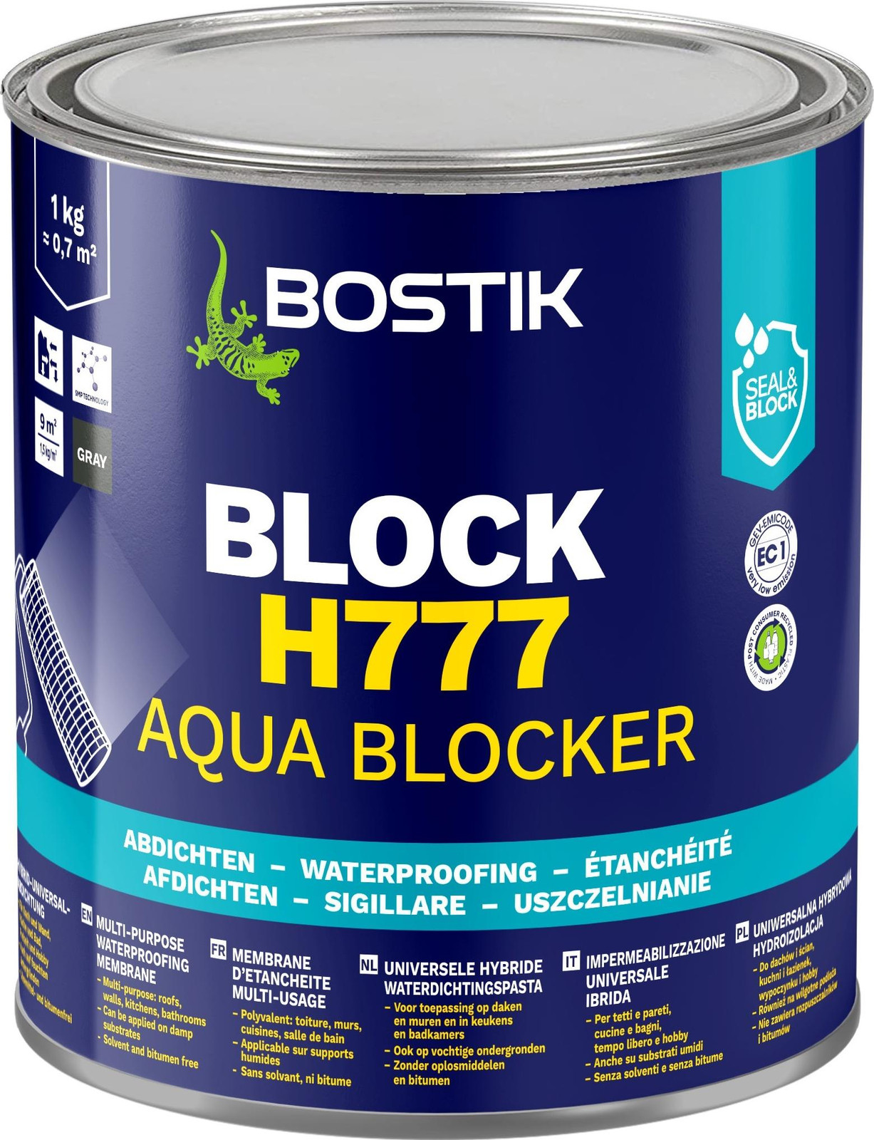 Bostik Block H777 Universele Hybride Dichtmiddel voor Vlakken, Aqua Blocker, 1 kg