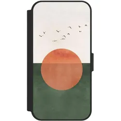 Nivocase Klapphülle für Apple iPhone 17e Handyhülle aus Kunst Leder NIVOflip schwarz Sonnenschein (Apple iPhone 17e), Smartphone Hülle, Schwarz