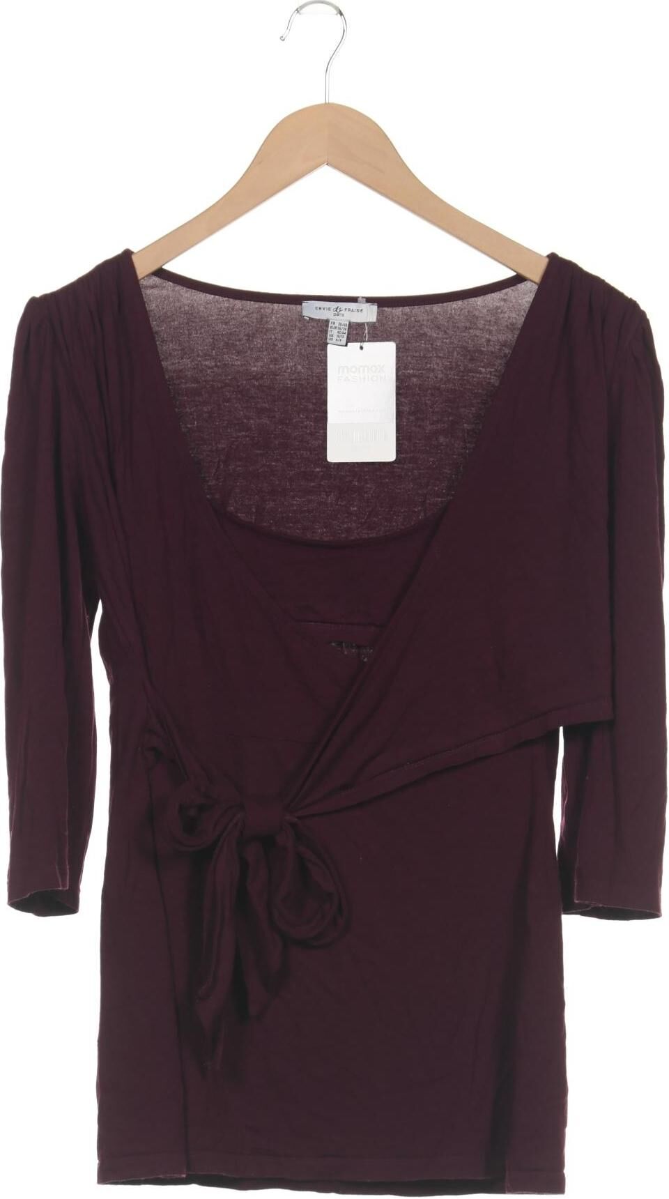 Envie de Fraise Damen Langarmshirt, Bordeaux, Gr. EU 36, kein / Etikett - Second Hand