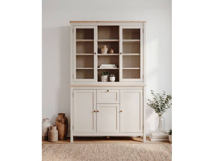 Haut de buffet 120 x 100 x 40cm Beige/Marron