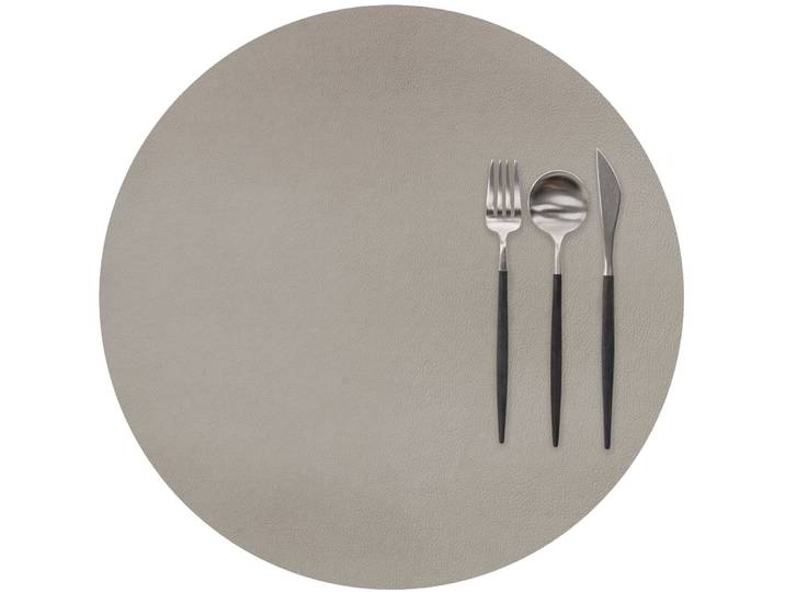 ZICZAC Tischset Togo braun Kunstleder Rund B 38 cm