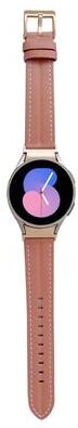 Everyday Crate Samsung Galaxy Watch 5 Genuine Leather Watch Band 40mm 44mm Grooved Replacement Strap dark Pink