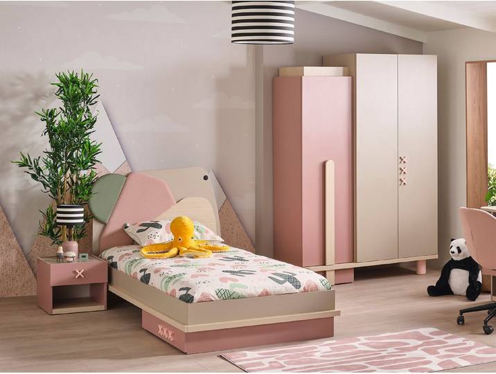 Möbel-Zeit Jugendzimmer-Set Kupa NORDIC Kinderzimmer, 3-tlg.