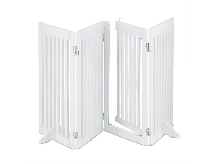 Absperrgitter mit Tür 92cm hoch Weiss
