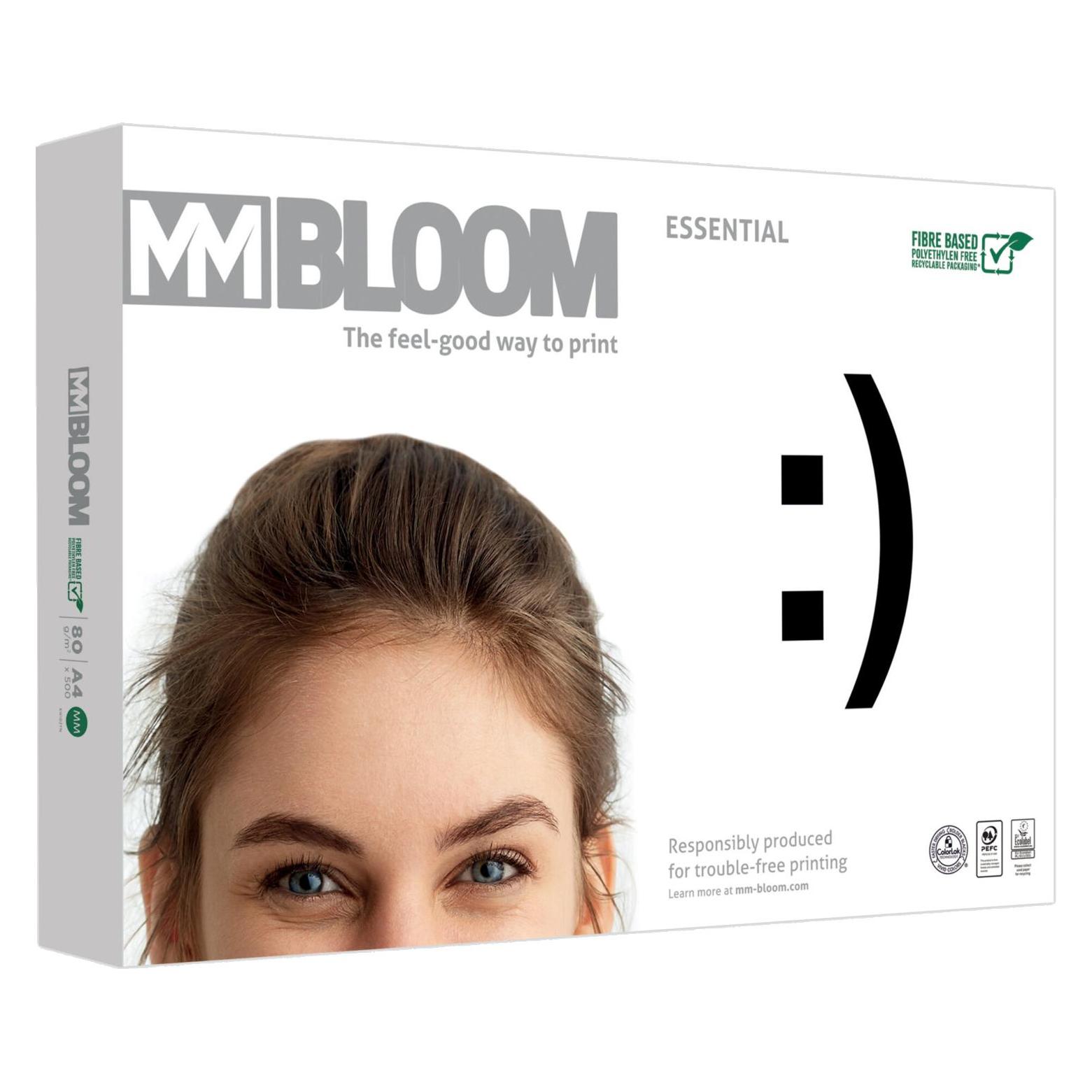 MM Bloom Kopierpapier Essential A4 80g 500BL weiss (A4, 80 g/m²) (9958A80S)