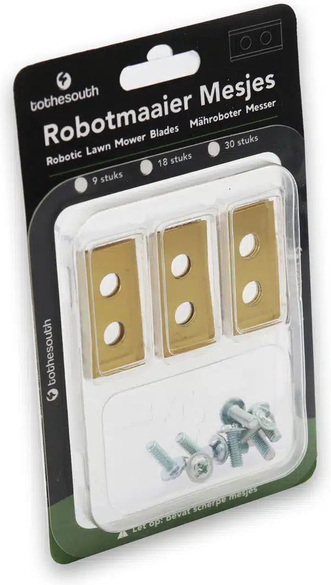 To the South Robotmaaier mesjes titanium voor Worx Landroid WR101SI - 9 stuks