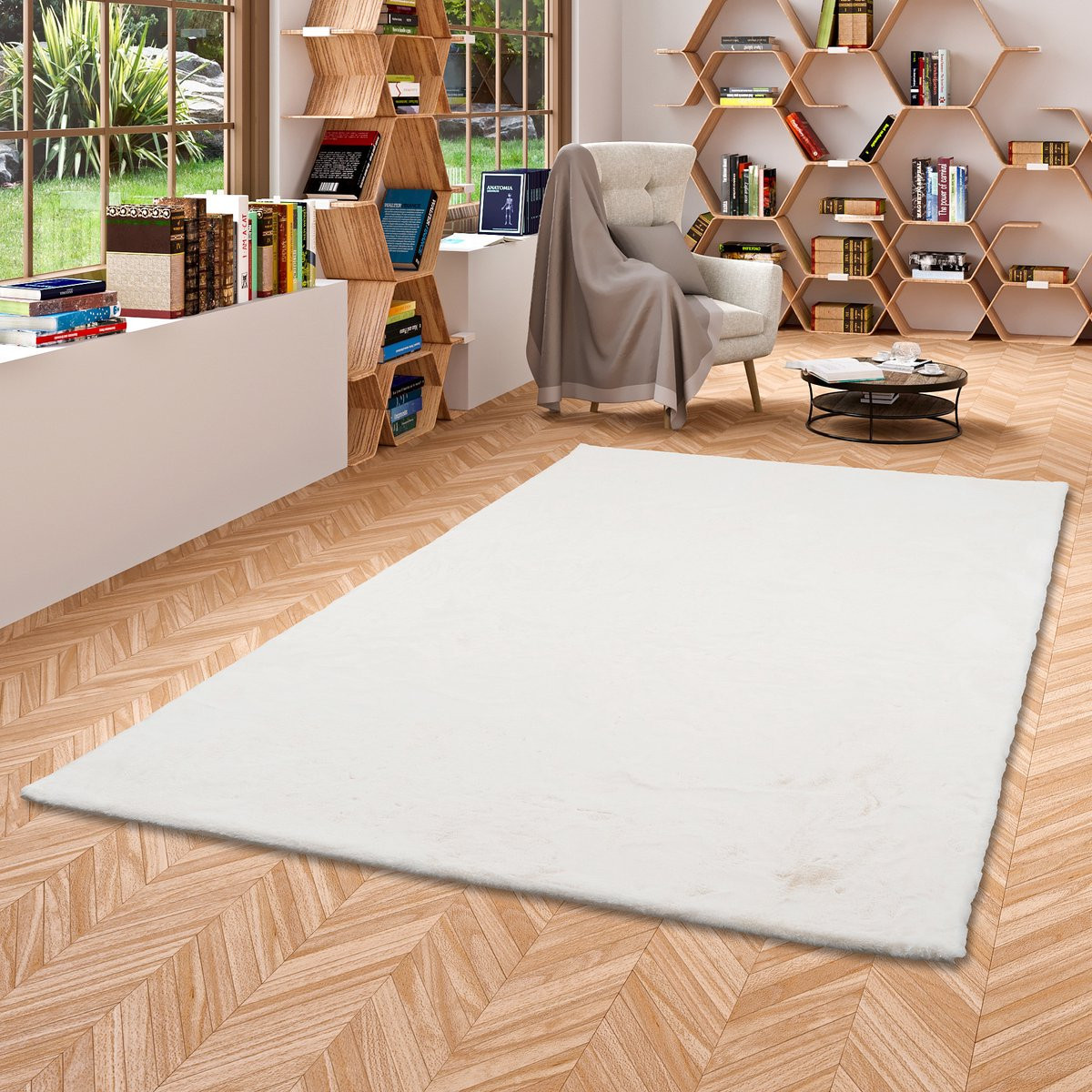 Pergamon Luxe Super Zacht Bont Vloerkleed Plush van Polyester