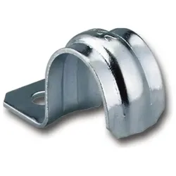Befestigungsschelle einfach - Stahl verzinkt-blau - 22 mm , 22 mm